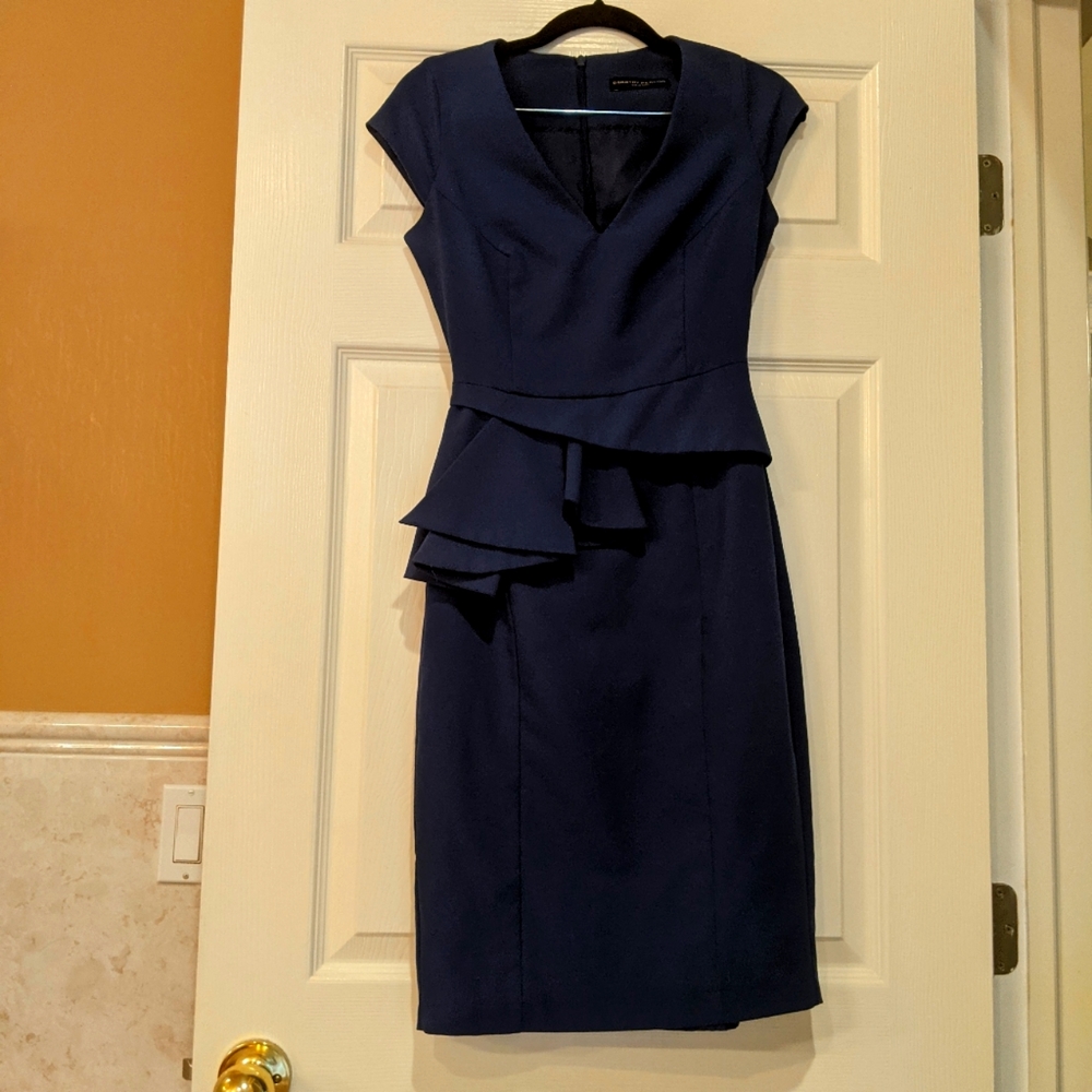 Mini dress asymmetric waist design